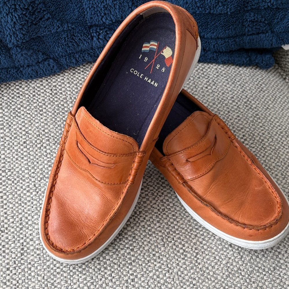 Cole Haan Men's Tan Leather Loafers